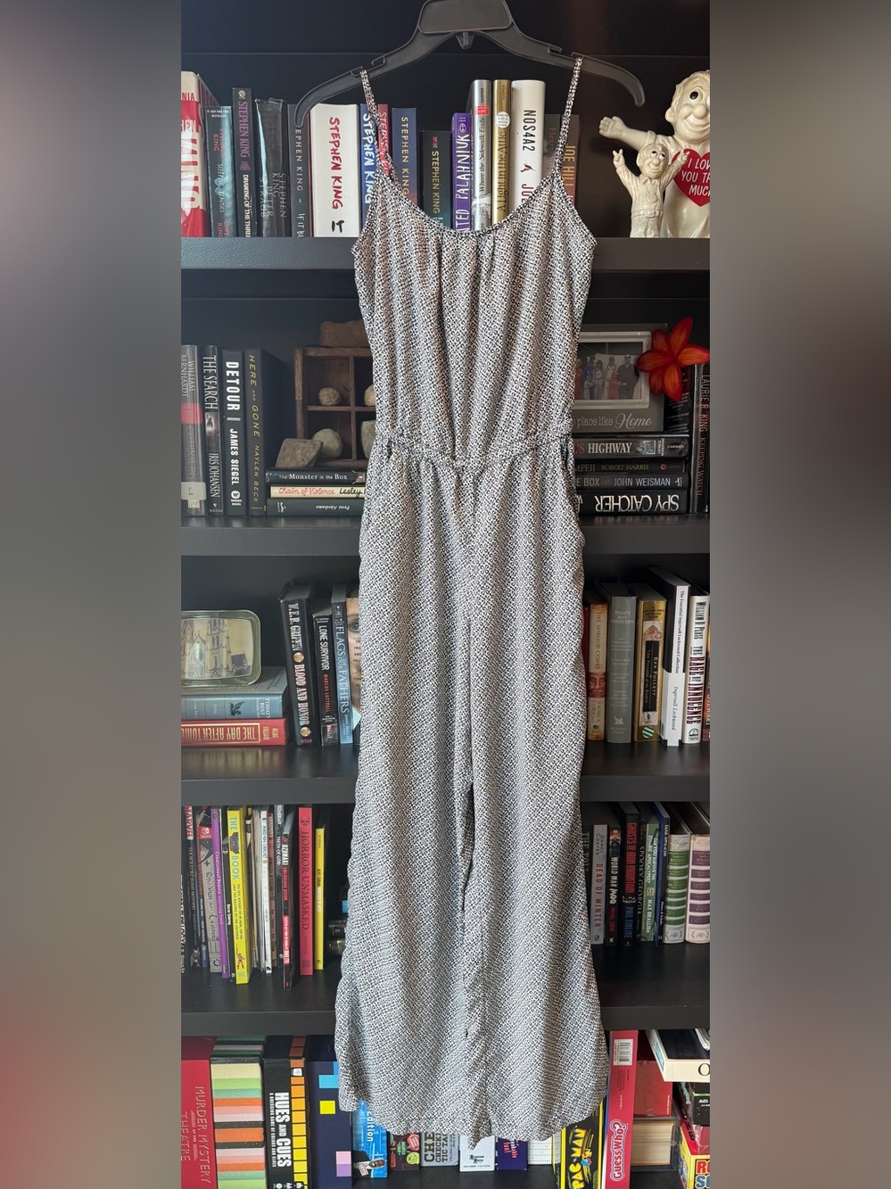 Maurices Black & White Printed Sleeveless Jumpsuit